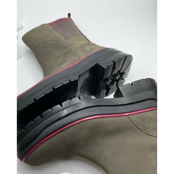 Timberland Women's Malynn‎ Side Zip Boots Leather Waterproof Olive Color Sz 6.5 - Picture 10 of 16